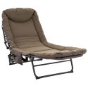 Leżak kempingowy z poduszką, 175 x 65 cm, khaki.