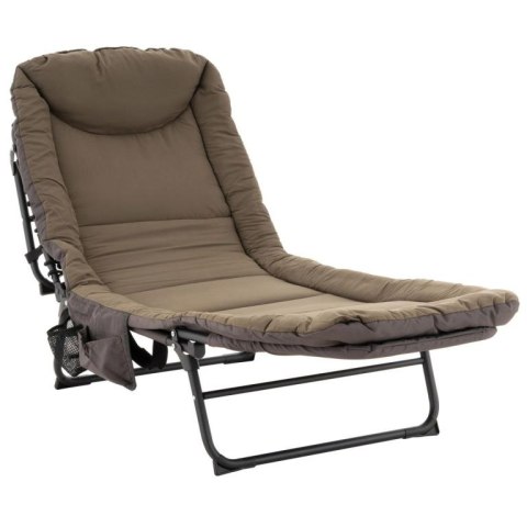 Leżak kempingowy z poduszką, 175 x 65 cm, khaki.