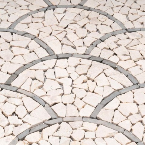 Mozaika z naturalnego kamienia, wachlarz, beż 0,98 m².