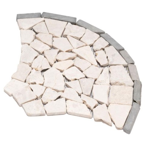 Mozaika z naturalnego kamienia, wachlarz, beż 0,98 m².