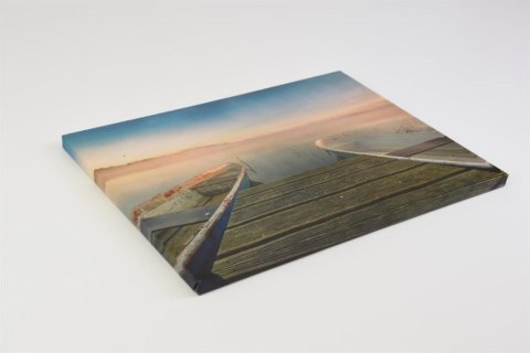 Obraz na ścianę "Molo z łódkami", LED z timerem, 30 x 40 cm