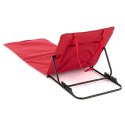 Regulowana podkładka plażowa z oparciem, czerwona, 2 sztuki