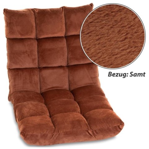 Składane krzesło podłogowe, 60 x 52 x 53 cm, brązowe