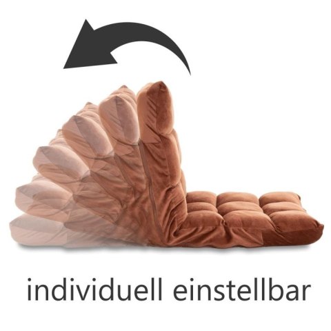 Składane krzesło podłogowe, 60 x 52 x 53 cm, brązowe