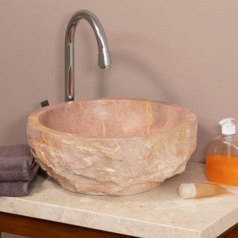 Umywalka z naturalnego kamienia Savona, Ø 35 - 40 cm