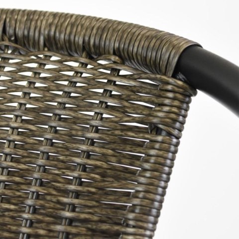 Zestaw 4 składanych krzeseł ogrodowych, ciemnoszarych