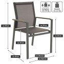 Zestaw krzeseł ogrodowych, szary, 2szt
