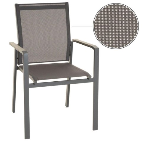 Zestaw krzeseł ogrodowych, szary, 2szt