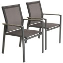 Zestaw krzeseł ogrodowych, szary, 2szt