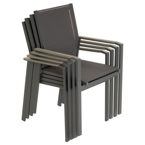 Zestaw krzeseł ogrodowych, szary 4 szt