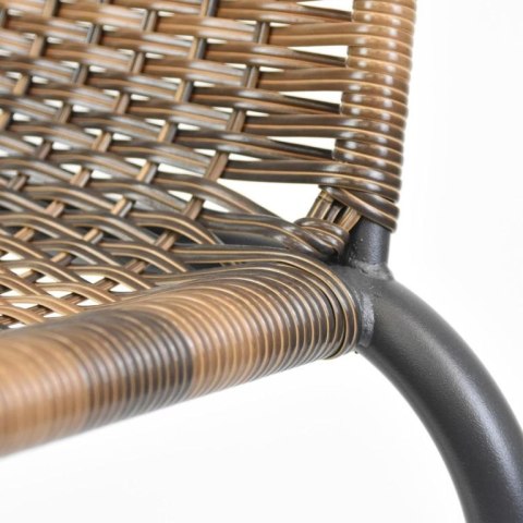 Zestaw krzeseł ogrodowych bistro,brązowe, 2 szt