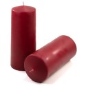 Zestaw świec filarowych, 25 cm, Ø 10 cm, bordowe, 4 szt.