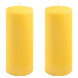 Zestaw świec filarowych, 25 cm, Ø 10 cm, żółte, 2 szt.