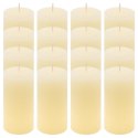 Zestaw świec rustykalnych, 10 cm, Ø 5 cm, kremowy, 16 szt.