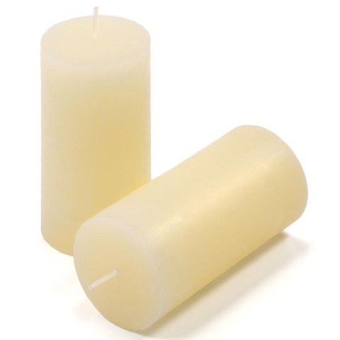 Zestaw świec rustykalnych, 10 cm, Ø 5 cm, kremowy, 16 szt.