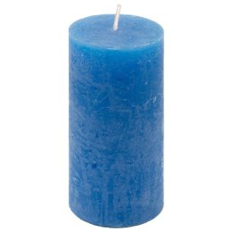 Zestaw świec rustykalnych, 10 cm, Ø 5 cm, niebieskie, 16 szt