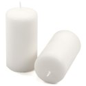 Zestaw świec słupkowych, 11,5 cm, Ø 6 cm, biały, 12 sztuk.