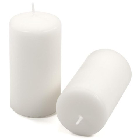Zestaw świec słupkowych, 11,5 cm, Ø 6 cm, biały, 12 sztuk.