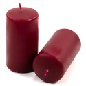 Zestaw świec słupkowych, 11,5 cm, Ø 6 cm, bordowy, 12 szt