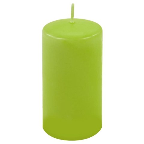 Zestaw świec słupkowych 11,5 cm, Ø 6 cm jasnozielony, 12 szt