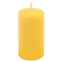 Zestaw świec słupkowych, 11,5 cm, Ø 6 cm, żółte, 12 szt.