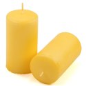 Zestaw świec słupkowych, 11,5 cm, Ø 6 cm, żółty, 6 sztuk.