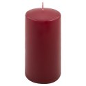 Zestaw świec słupkowych, 15 cm, Ø 7,5 cm, bordowy, 4 sztuki.
