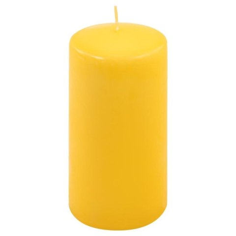 Zestaw świec słupkowych, 15 cm, Ø 7,5 cm, żółty, 4 sztuki.