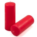 Zestaw świec słupkowych, 20 cm, Ø 7,5 cm, czerwony, 6 sztuk.