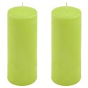 Zestaw świec słupkowych, 20 cm, Ø 7,5 cm, jasna zieleń, 2szt