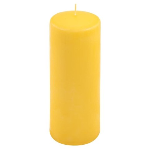 Zestaw świec słupkowych, 20 cm, Ø 7,5 cm, żółty, 2 sztuki.