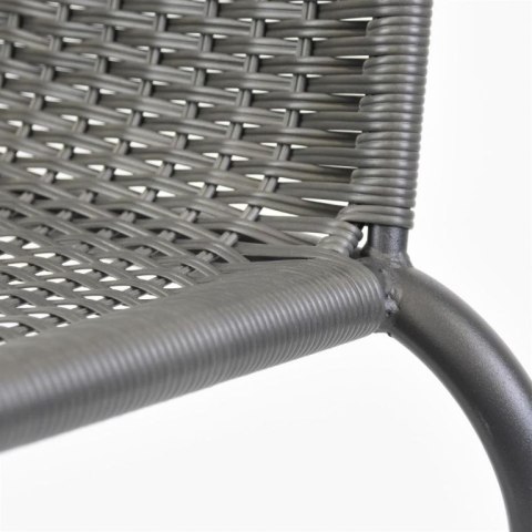 Krzesło bistro ogrodowe, składane, szare