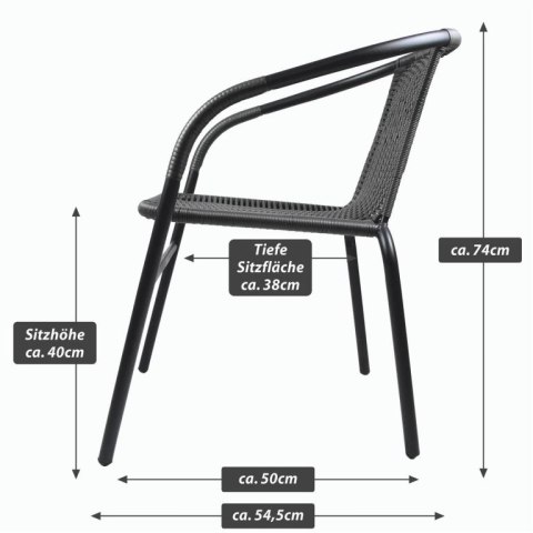 Krzesło bistro ogrodowe, składane, szare