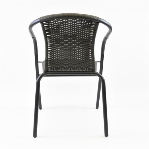 Krzesło bistro ogrodowe, składane, szare