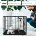 Leopet Składana klatka dla psa 76 x 45 x 51,5 cm, M, czarna