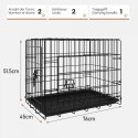 Leopet Składana klatka dla psa 76 x 45 x 51,5 cm, M, czarna