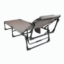 Składany leżak, szary, wymiary: 189,5 x 58,5 x 33,5 cm