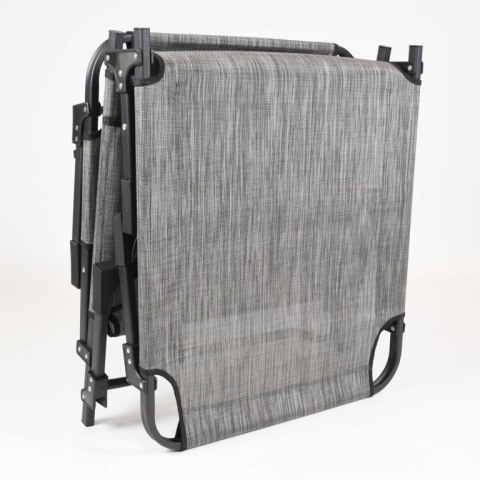 Składany leżak, szary, wymiary: 189,5 x 58,5 x 33,5 cm