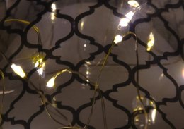 Zestaw lataren dekoracyjnych, białe szkło, microLED