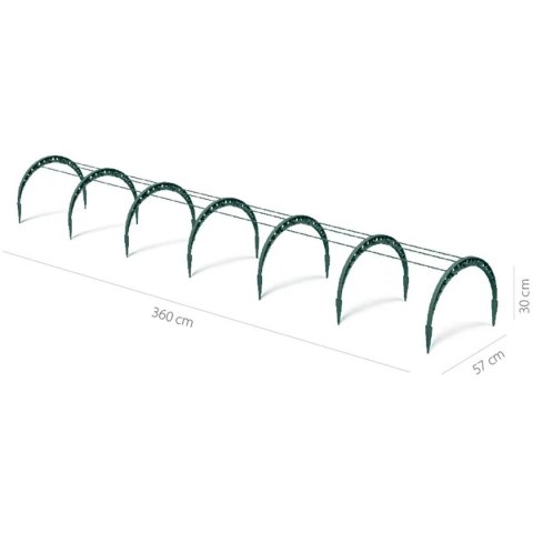 TUNEL FOLIOWY SZKLARNIA FLOO 360CM ZIELONY LEŚNY