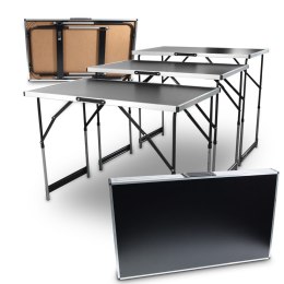Wielofunkcyjny Stół Campingowy targowy 3 części Składany 100x60 cm Btiuxx