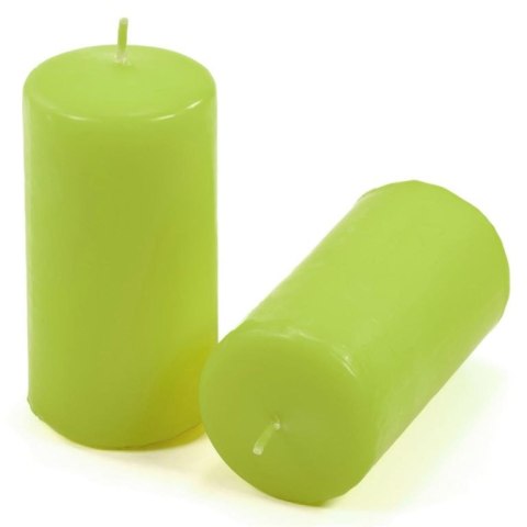 Zestaw świec filarowych, 10 cm, Ø 5 cm, jasnozielone, 8 szt.