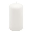 Zestaw świec filarowych, 11,5 cm, Ø 6 cm, białe, 6 szt.