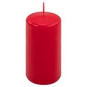Zestaw świec filarowych, 10 cm, Ø 5 cm, czerwone, 8 szt.