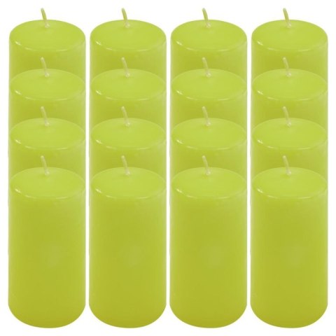 Zestaw świec filarowych, 10 cm, Ø 5 cm, jasnozielone, 16 szt