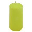 Zestaw świec filarowych, 10 cm, Ø 5 cm, jasnozielone, 16 szt