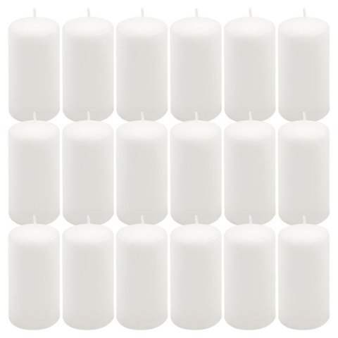 Zestaw świec filarowych, 11,5 cm, Ø 6 cm, białe, 18 szt.