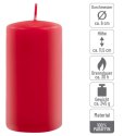 Zestaw świec filarowych, 11,5 cm, Ø 6 cm, czerwone, 6 szt.