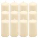 Zestaw świec filarowych, 11,5 cm, Ø 6 cm, kremowe, 12 szt.