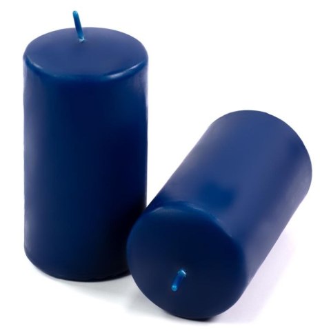 Zestaw świec filarowych, 11,5 cm, Ø 6 cm, niebieskie, 12 szt
